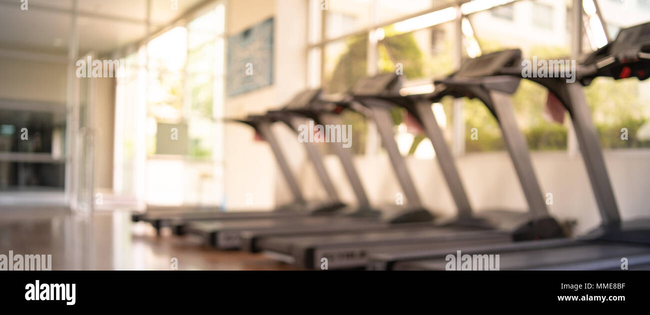 Blurred Of Fitness Gym Background For Banner Fitness Exercise