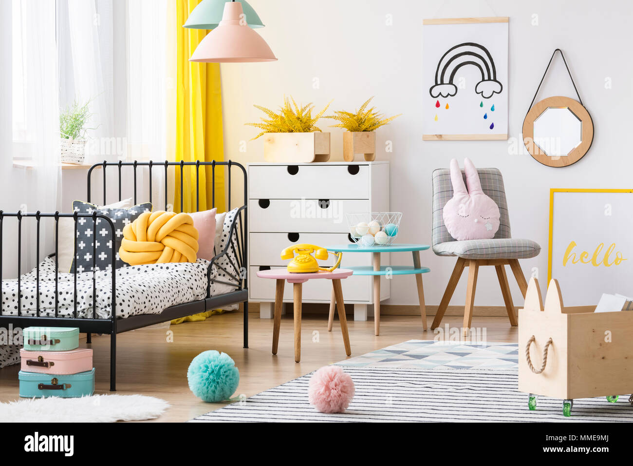 yellow knot pillow