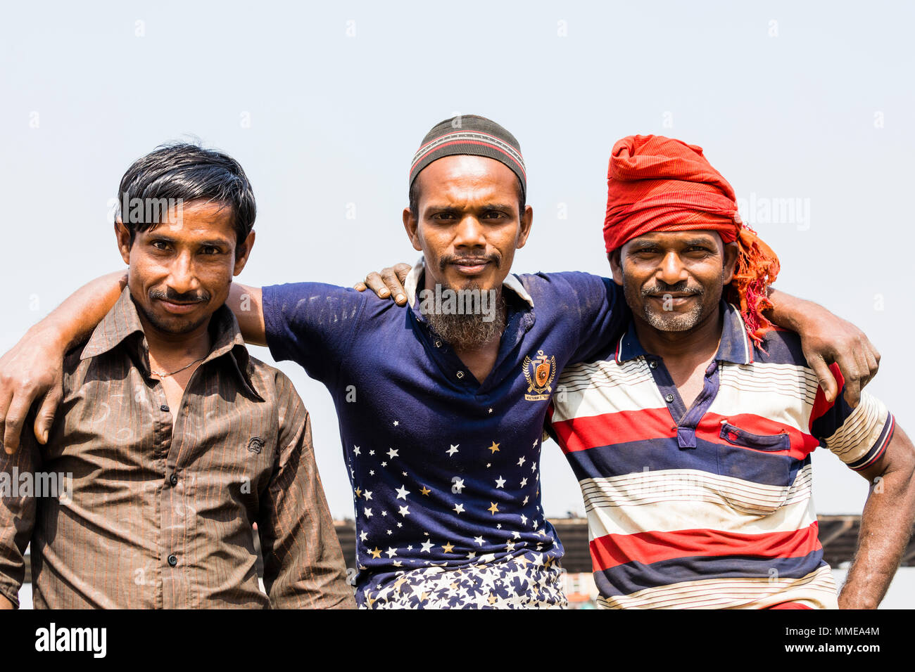 Dhaka, Bangladesh, February 24 2017: Three Men From Bangladesh 