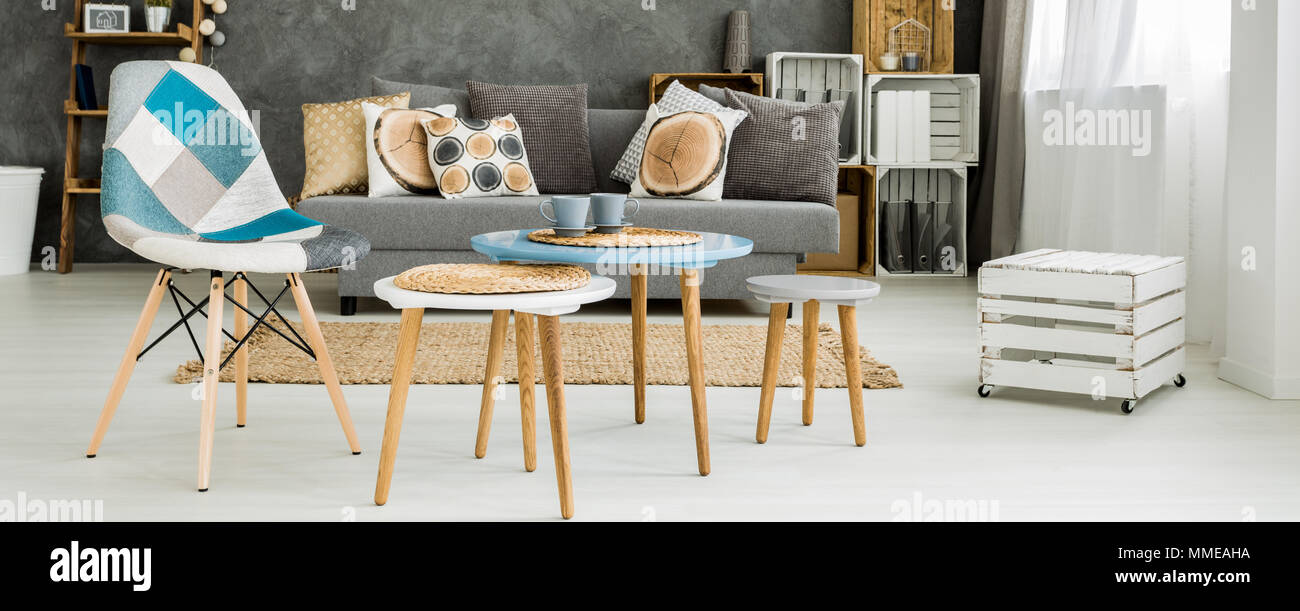 bright patchwork chairs