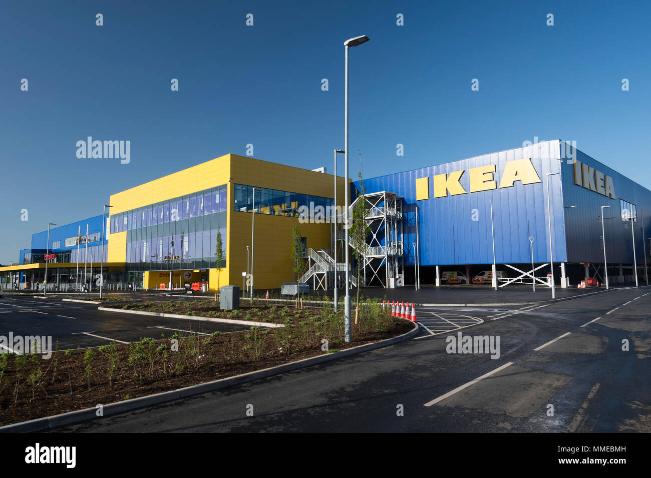 The exterior of IKEA's 21st UK store in Exeter, Devon. Stock Photo