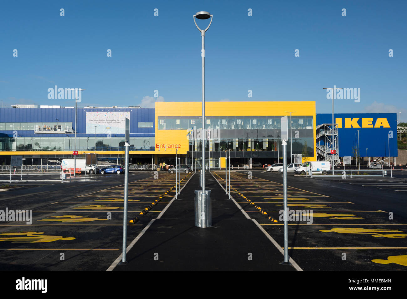 The exterior of IKEA's 21st UK store in Exeter, Devon. Stock Photo