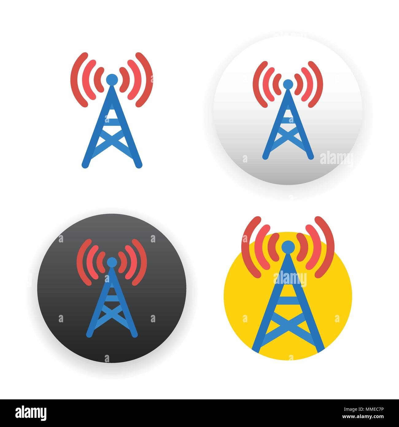 Antenna icon on white Stock Vector