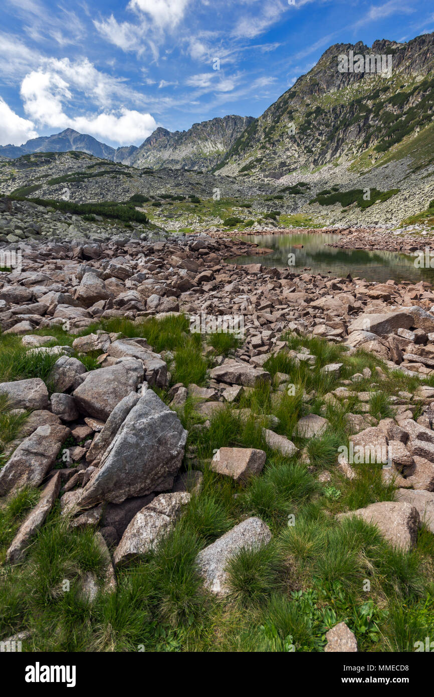 Rocky Hills of Musala peak, Rila mountain, Bulgaria Stock Photo
