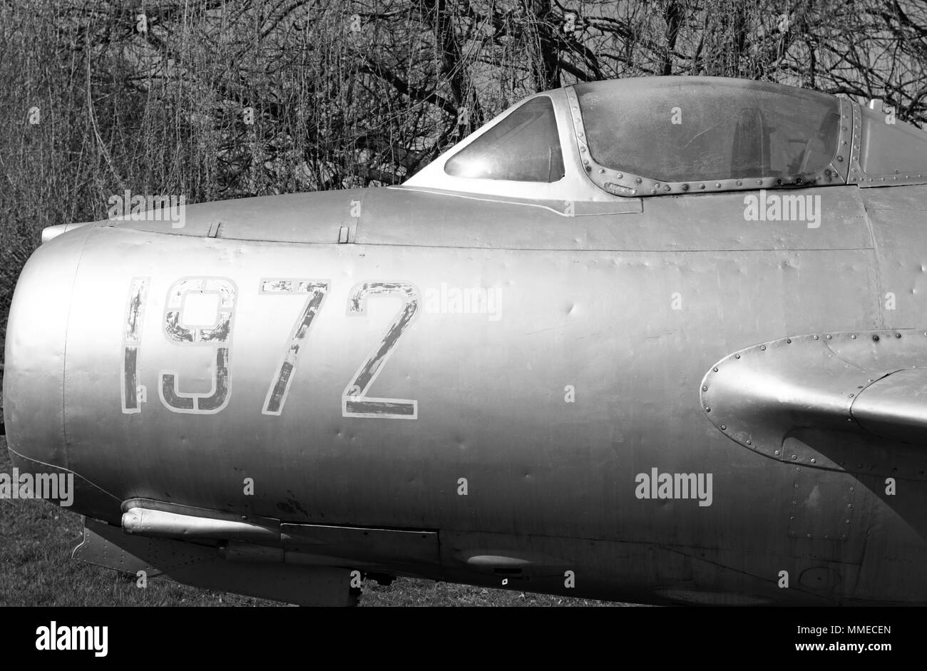 Russian built Mig-15 Cold War era fighter jet Stock Photo