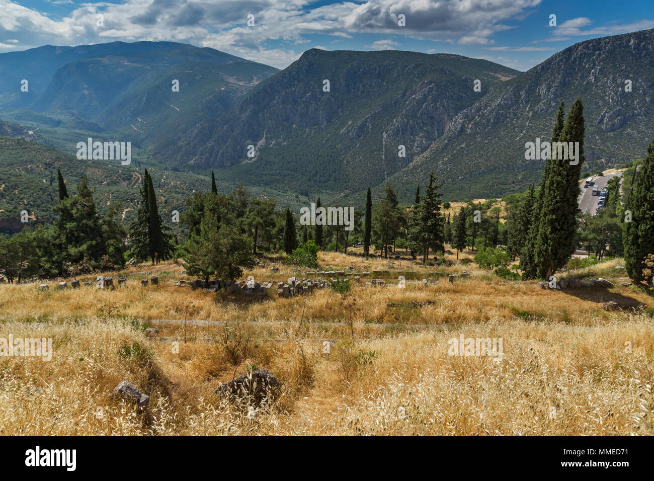 Panorama Of Ancient Greek Archaeological Site Of Delphi Central Greece Stock Photo Alamy Panorama Of Ancient Greek Archaeological Site Of Delphi Central Greece Stock Photo Alamy
