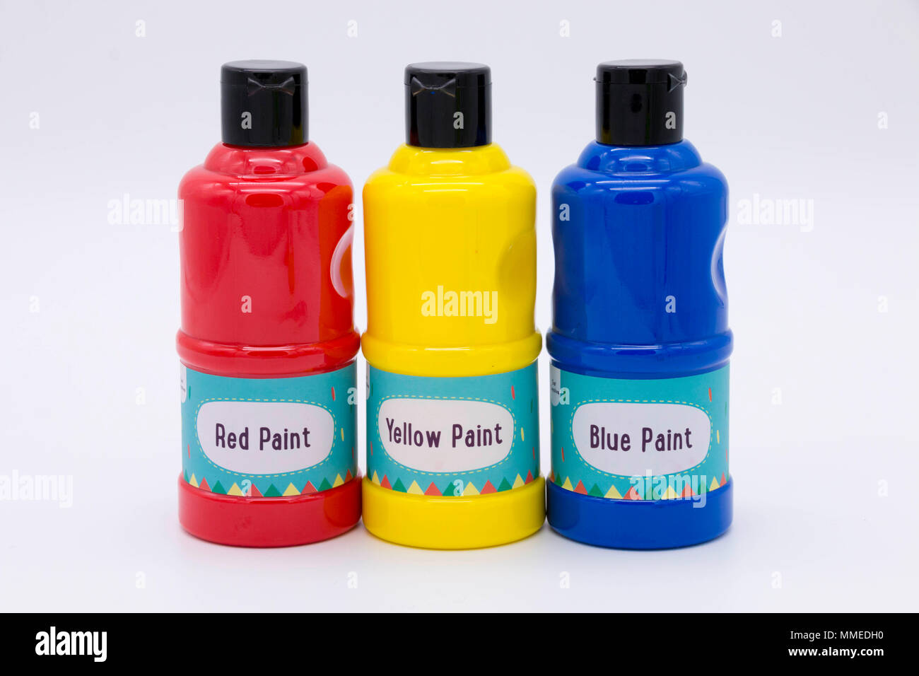 Paint bottles of craft watercolour / poster paint Stock Photo Alamy
