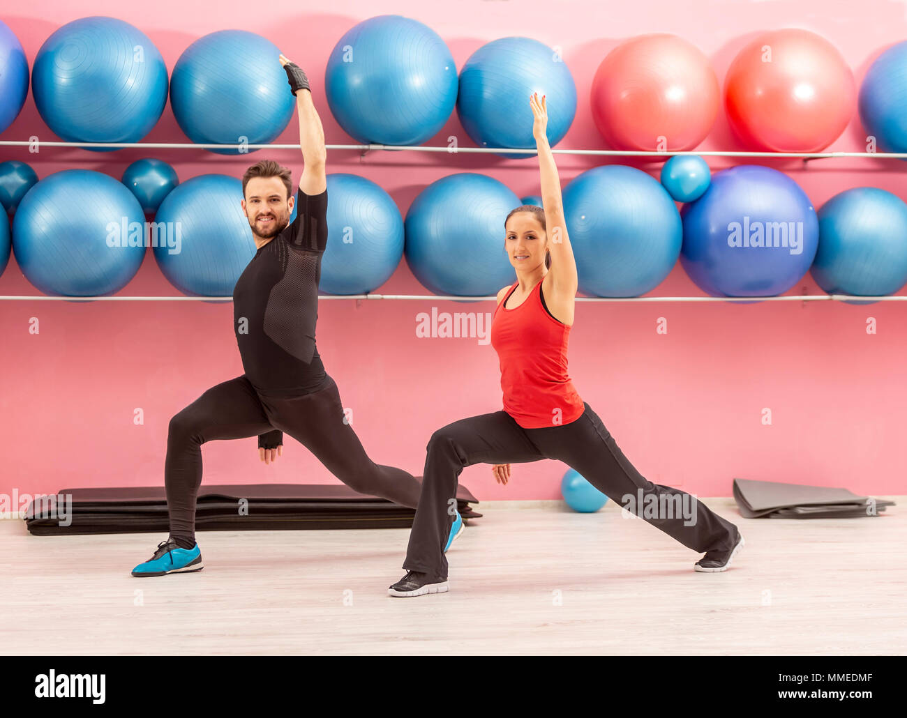 Man stretching in lunge hi-res stock photography and images - Alamy