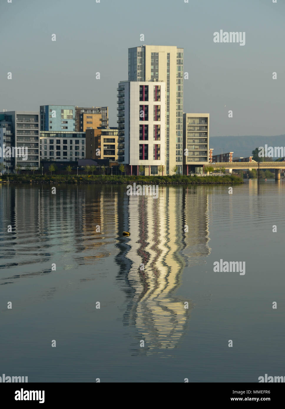 Modern apartments overlooking Cardiff Bay. New homes were part of the