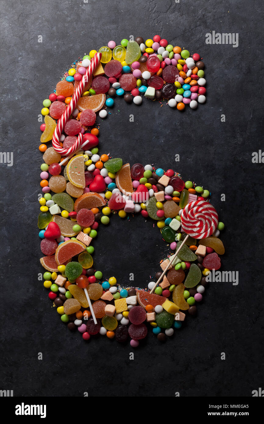 Number six made from colorful hi-res stock photography and images - Alamy