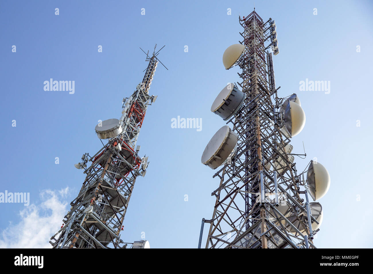 Cell phone antenna or aerial tower used for GSM and UMTS mobile phone