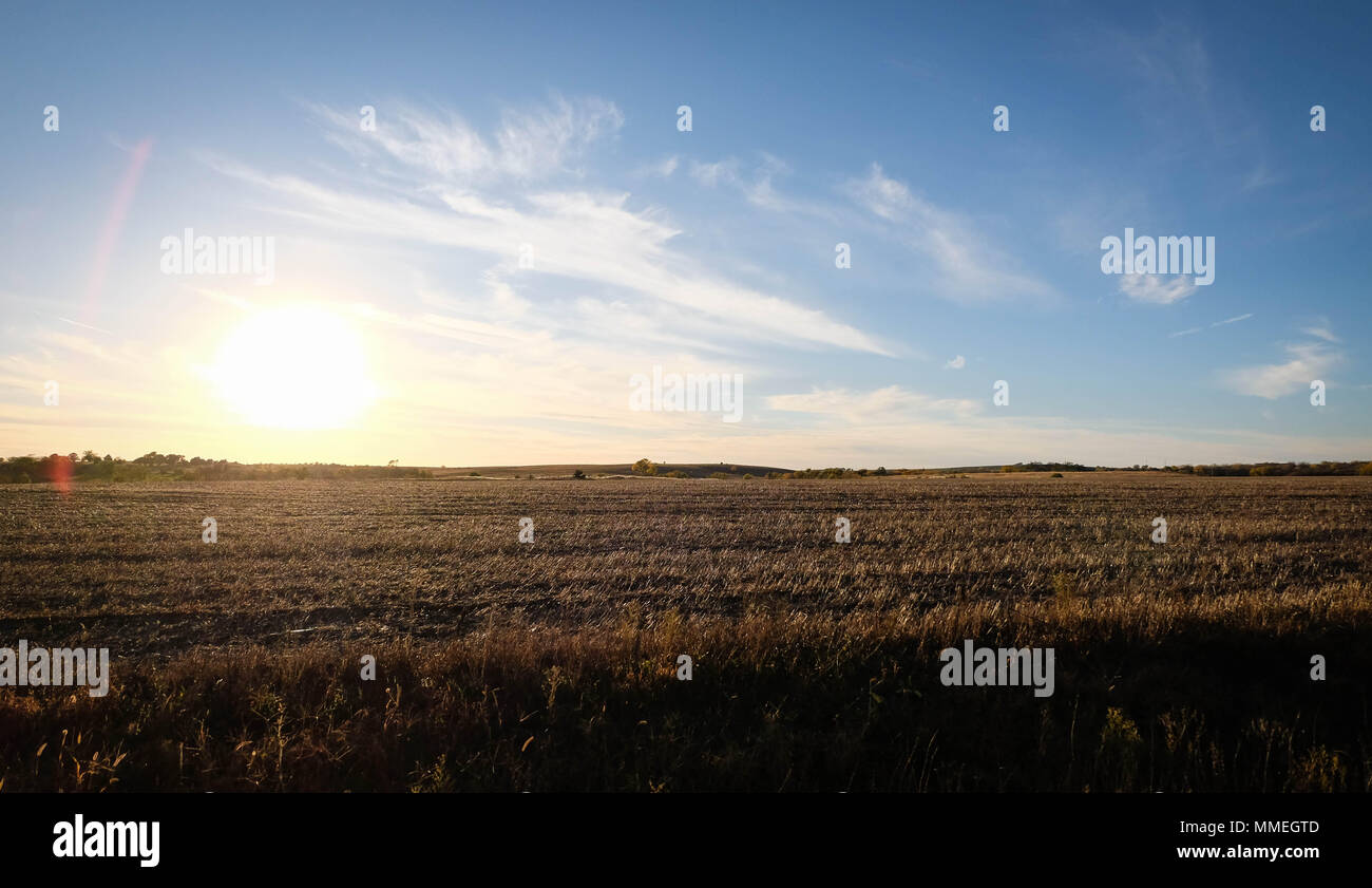 Landscape shot with sunset Stock Photo