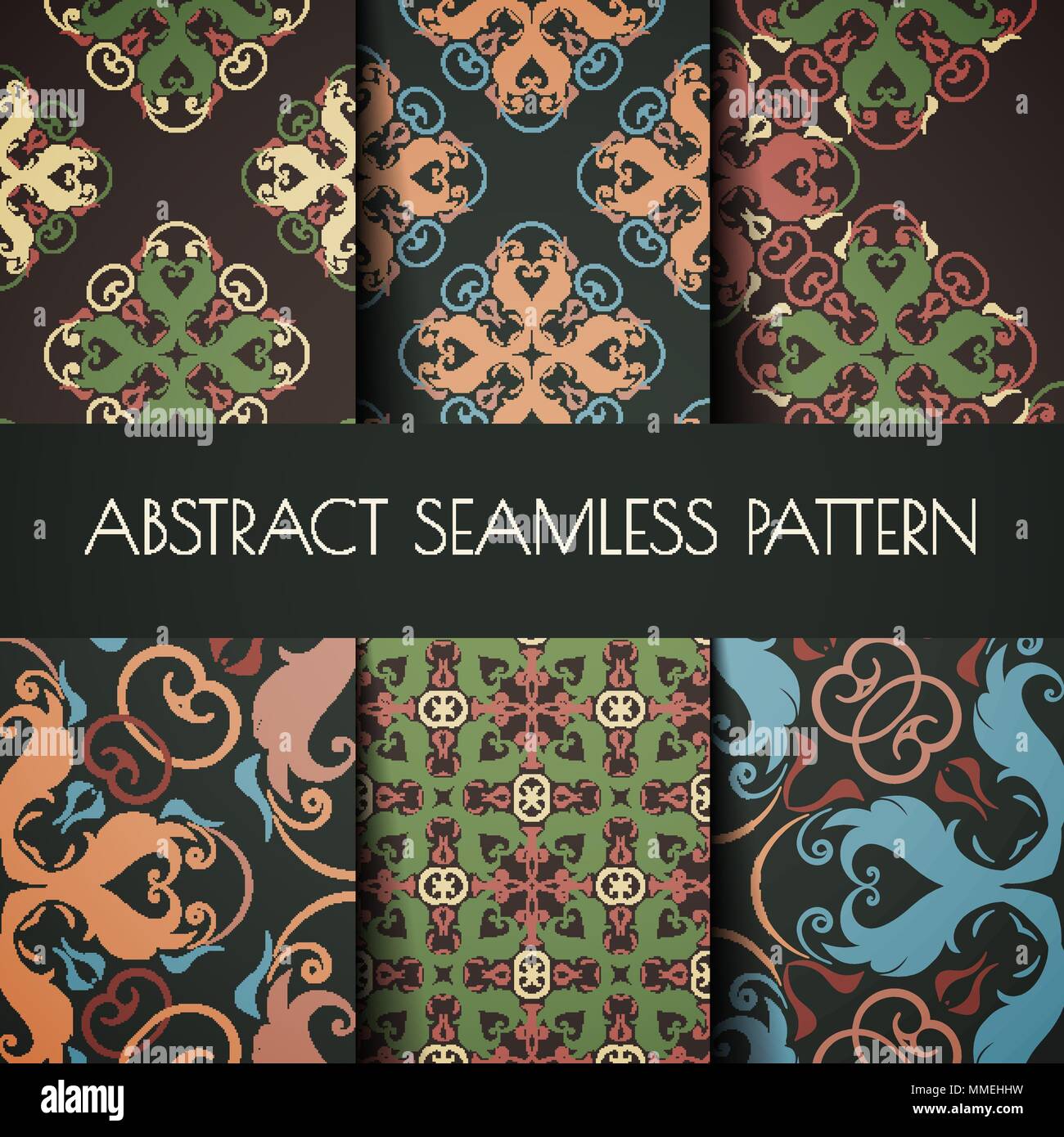 seamless pattern set Stock Vector