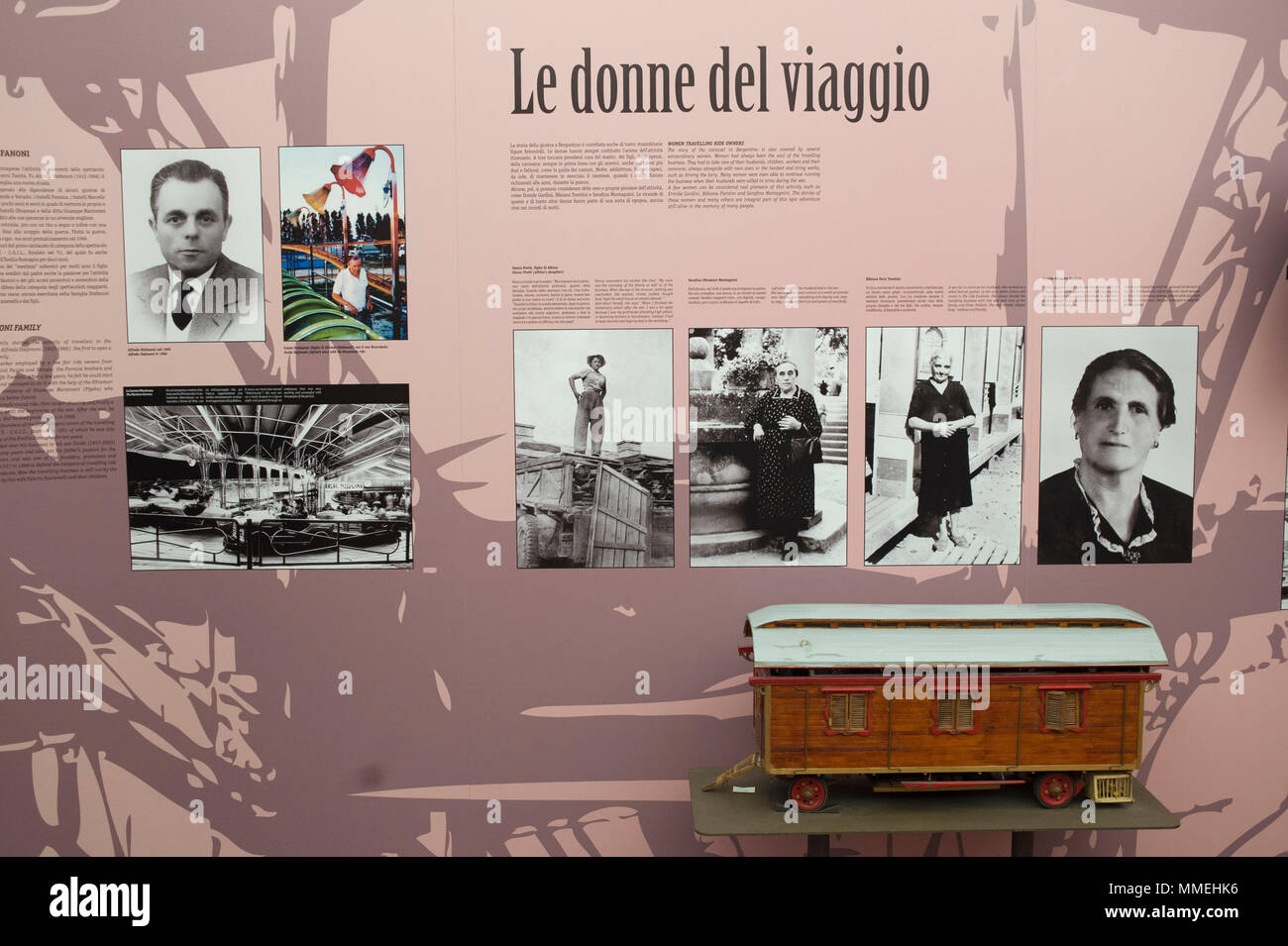 Bergantino, Rovigo, Historical Museum of the carousel and the popular spectacle. Italy. Stock Photo