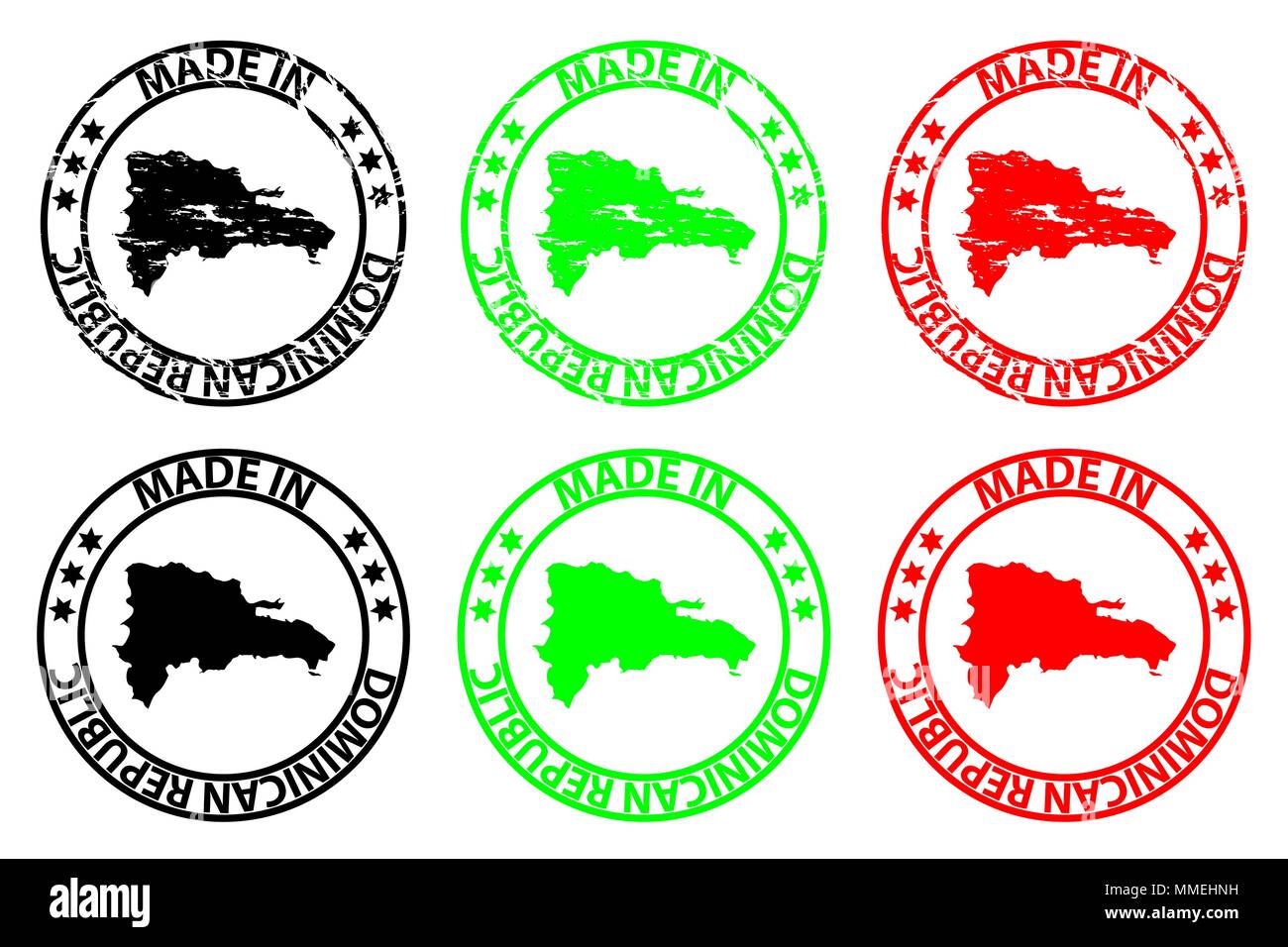 Made in Dominican Republic rubber stamp vector, Dominican Republic