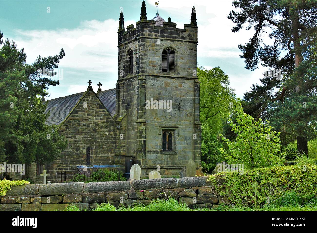The St Michael & All Angels Church, in Stanton-By-Dale, Derbyshire, UK. Stock Photo