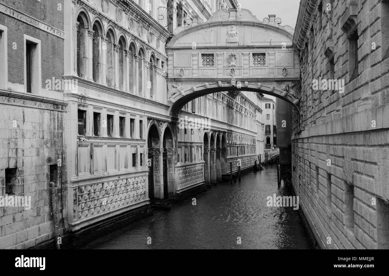 Scenes From Venice - Bridge of Sighs - Ponte dei Sospiri Stock Photo
