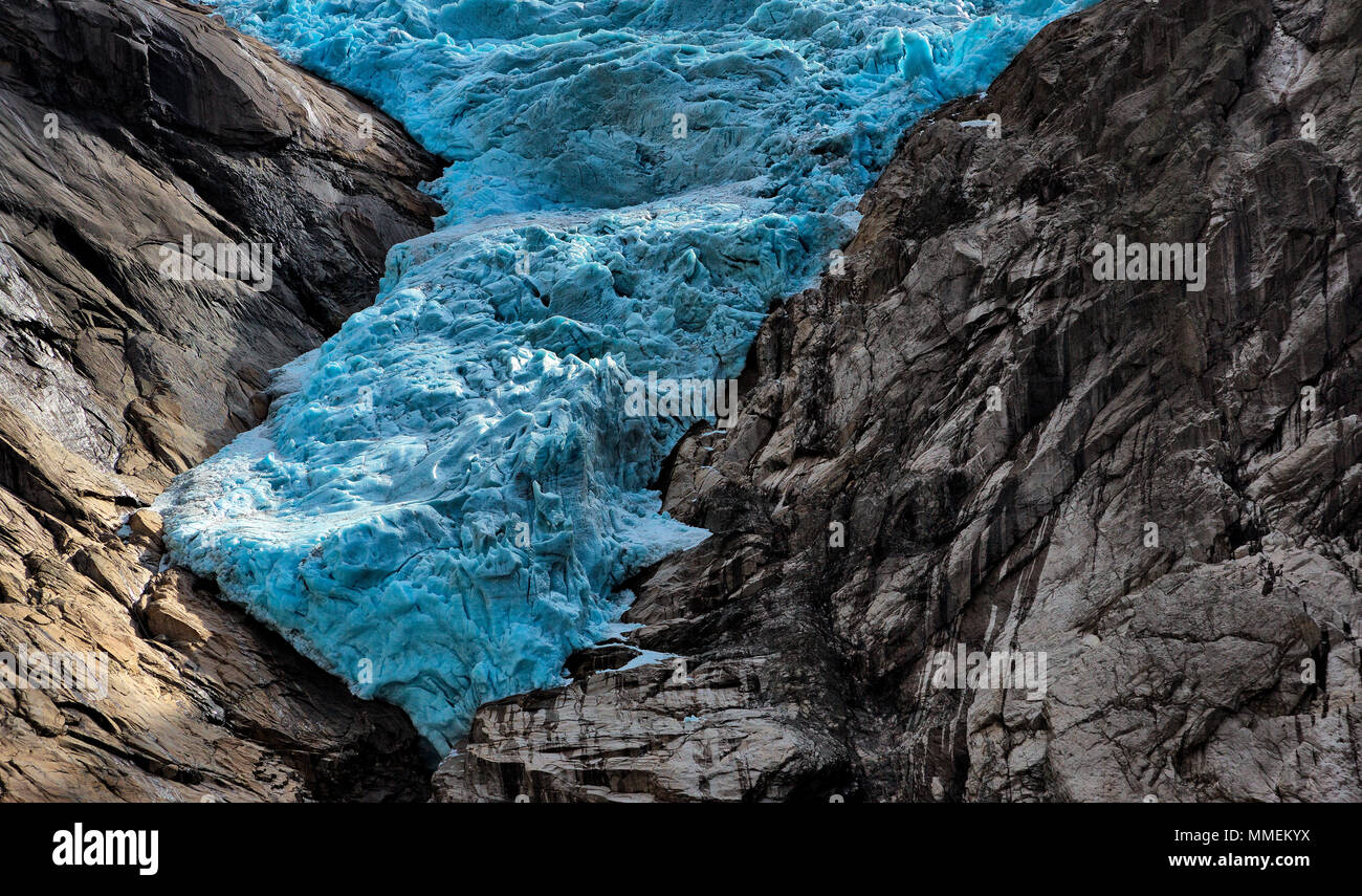 Briksdalsbreen - Norway. Briksdal Gletscher Stock Photo