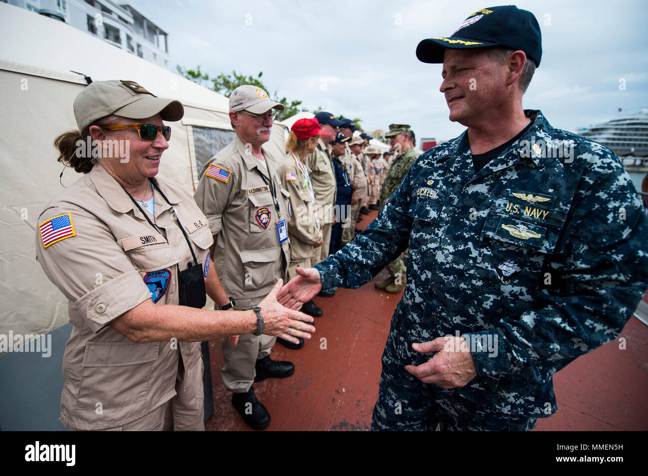 U S Navy Capt Kevin Buckley Commanding Officer Of The Medical
