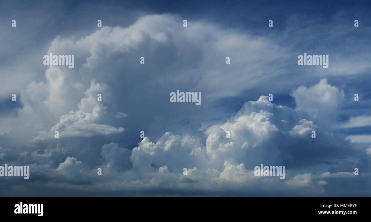 Beautiful breathtaking large scale Cloud Formation Cloudscape Panorama Panoramic Stock Photo