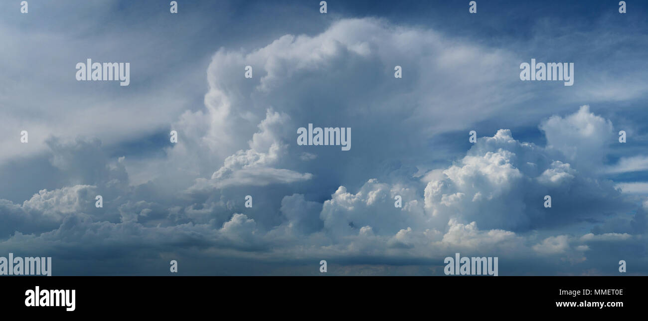 Beautiful breathtaking large scale Cloud Formation Cloudscape Panorama Panoramic Stock Photo