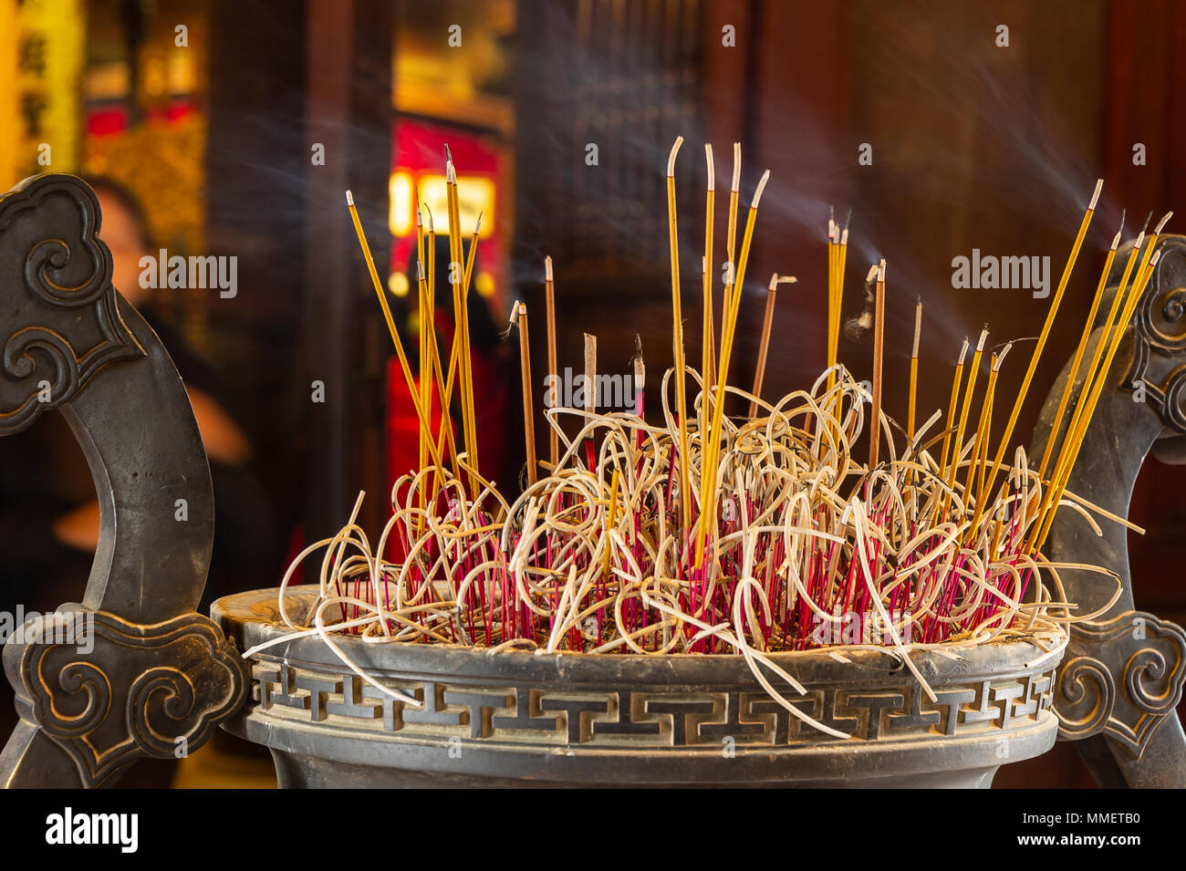 Pink incense sticks hi-res stock photography and images - Alamy
