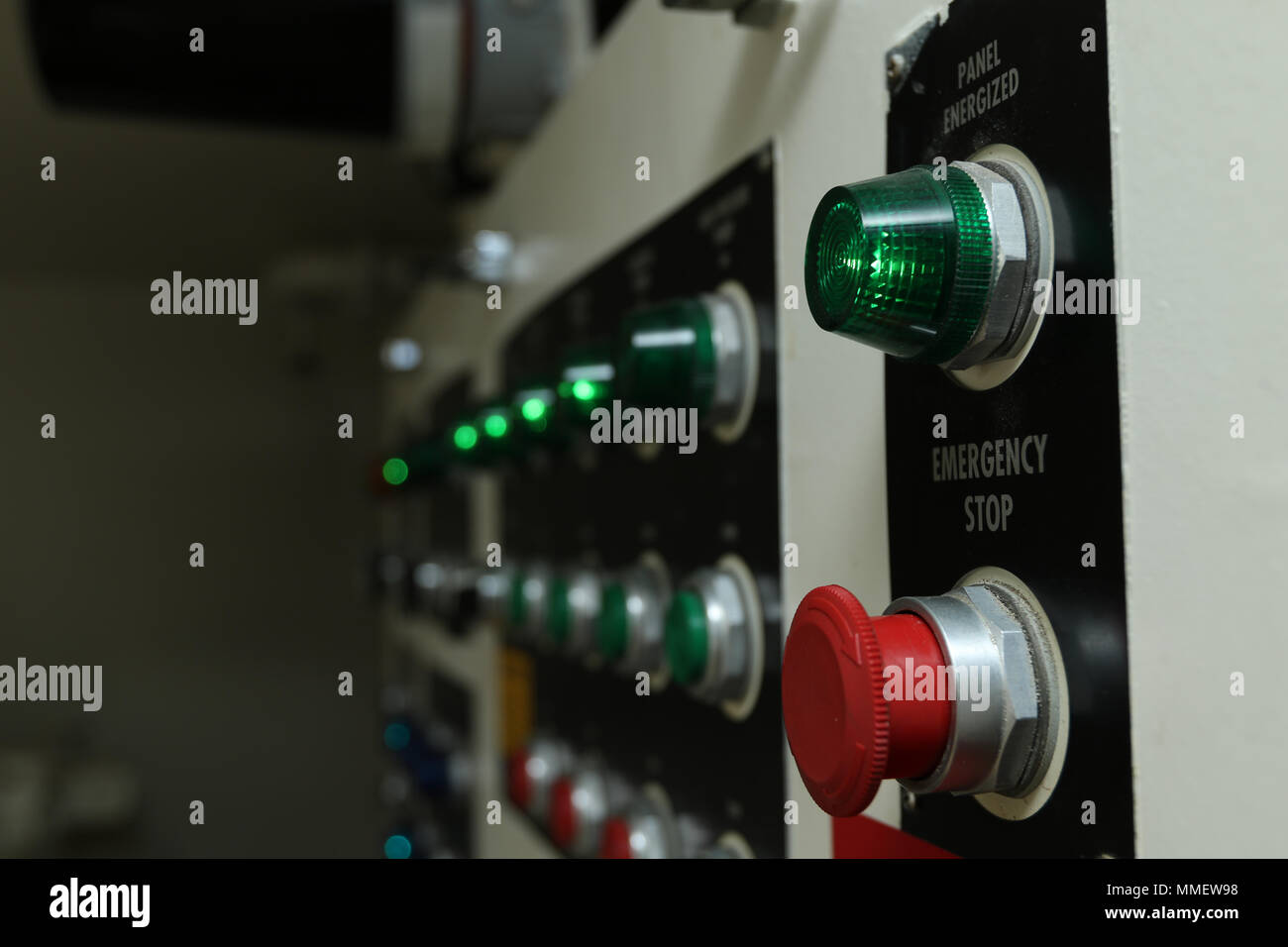 SAN JUAN, Puerto Rico Lights on the control panel of an Army Reverse