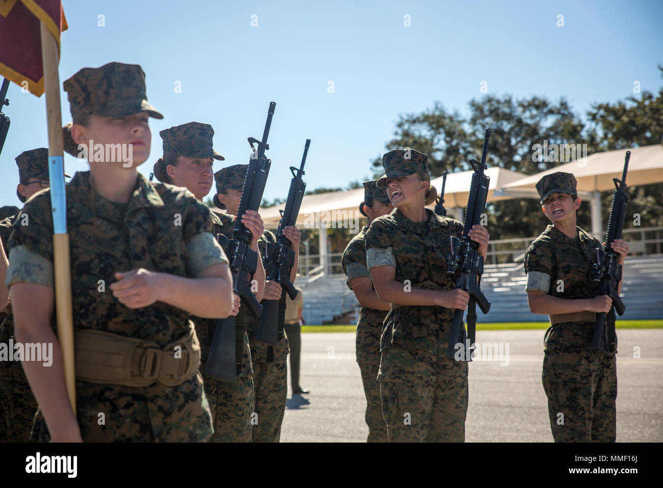 U.S. Marine Corps recruits of Oscar Company, 4th Recruit Training