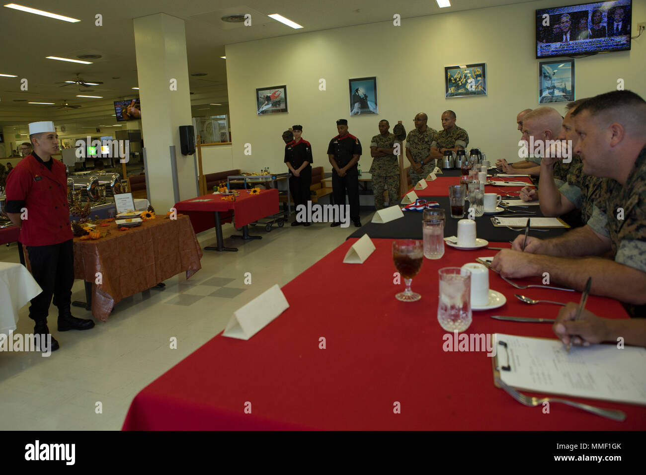 CAMP HANSEN, OKINAWA, Japan— Lance Cpl. Isaias Ruiz presents his dishes