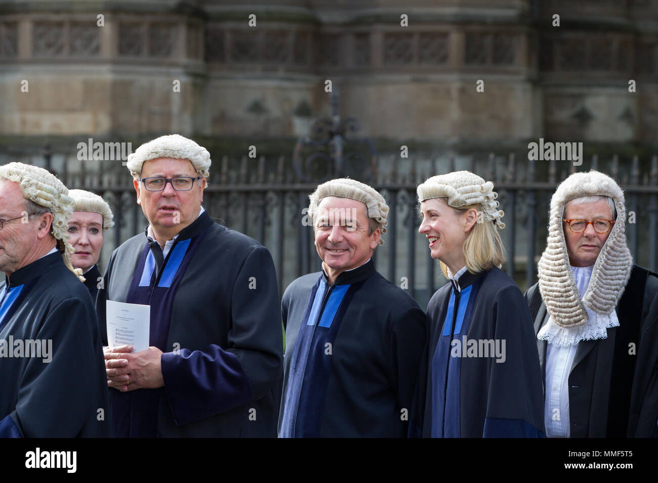 Lord Chancellor's Breakfast. Judges walk from Westminster Abbey to the