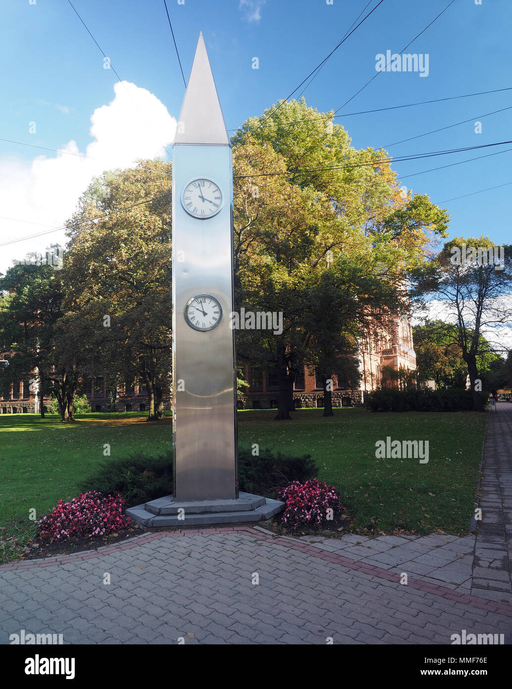 Kobe Friendship Clock in Riga, Latvia, Europe Stock Photo