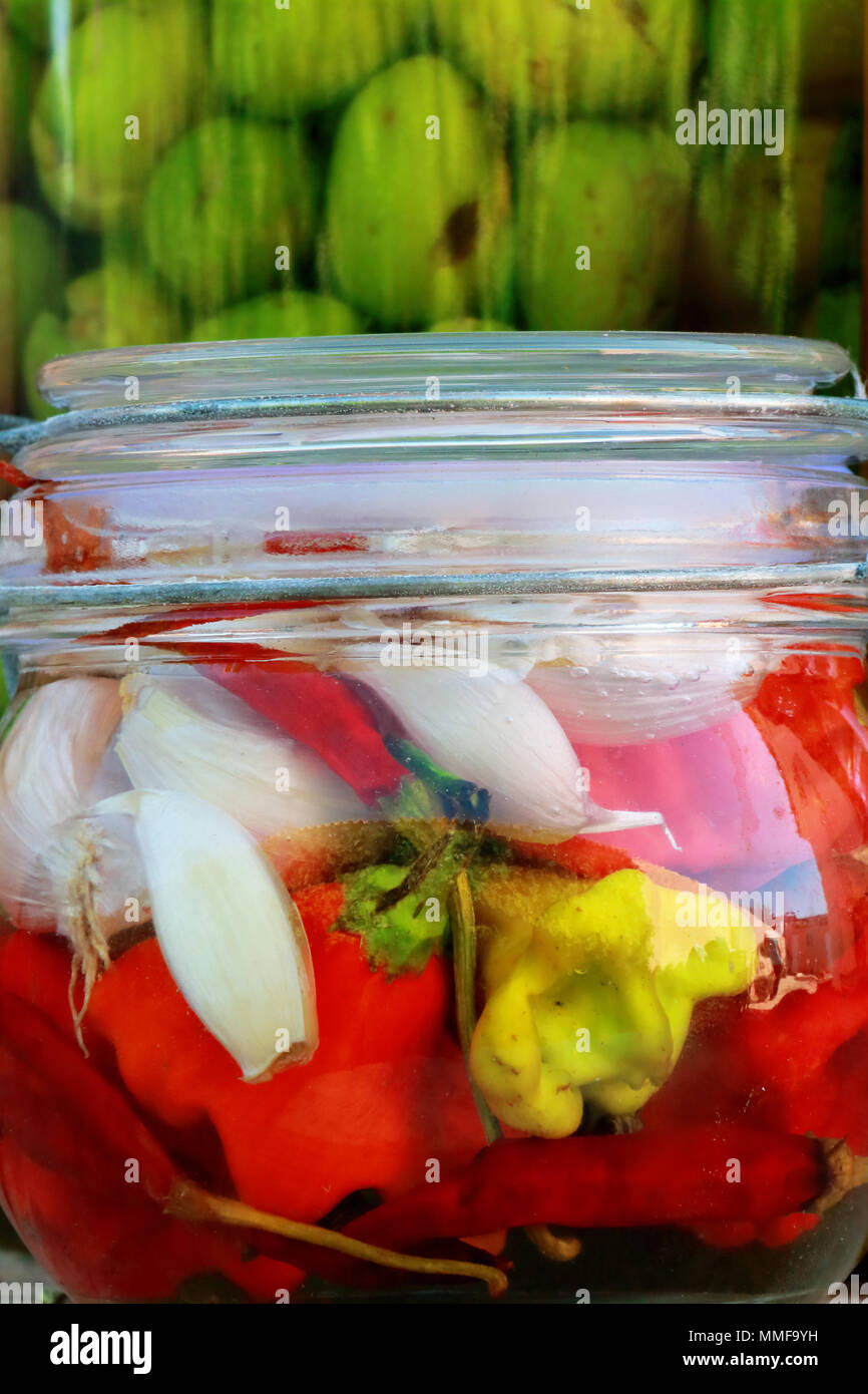 Traditional homemade preserves with vegetables in brine Stock Photo Alamy