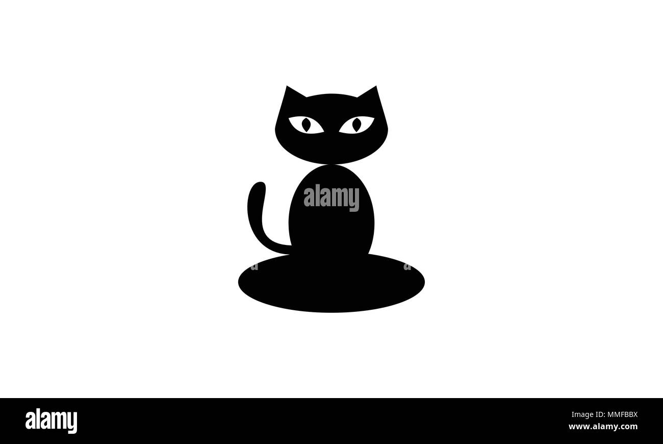 Cat graphic logo vector, silhouette of cat, vector icons Stock Vector Image  & Art - Alamy