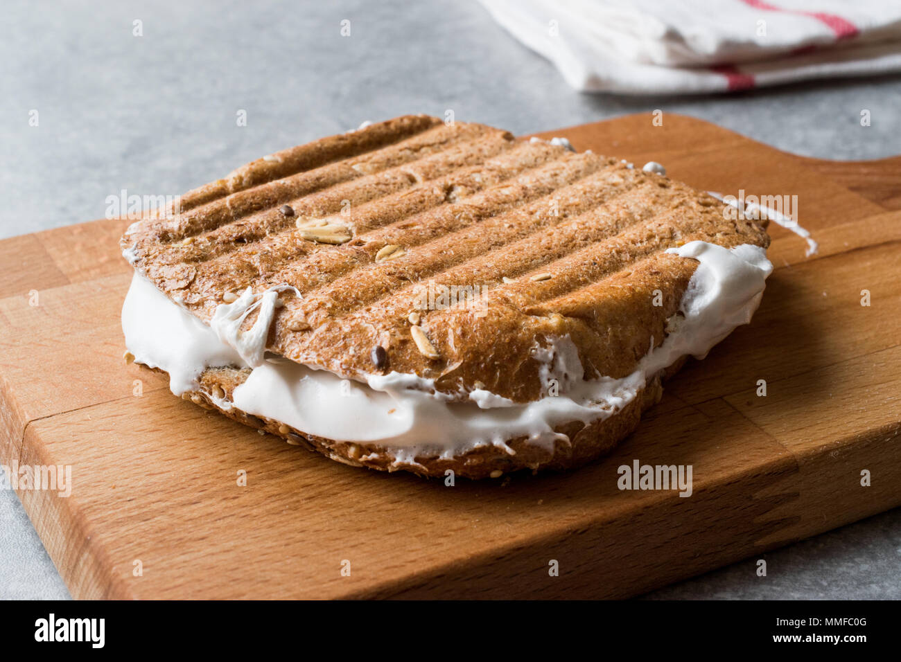 Toasted Marshmallow Sandwich with Chocolate Sauce / Fluffernutter