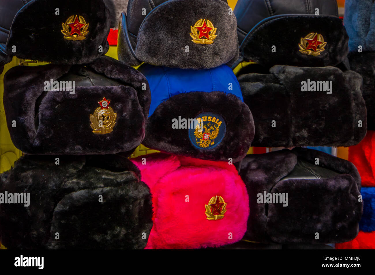 Old fashioned military fur cap hi-res stock photography and images - Alamy