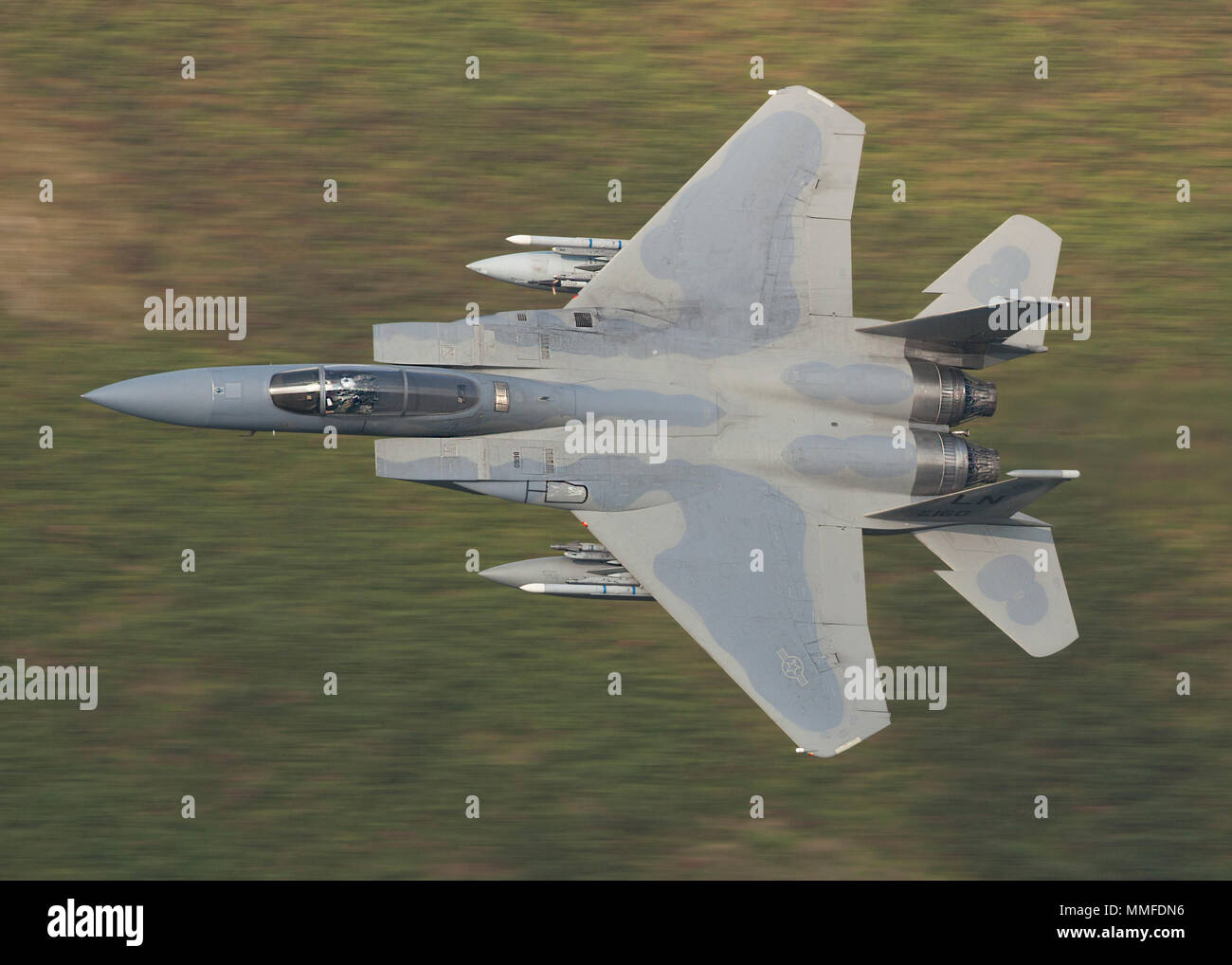 USAF F15 Eagle low level Stock Photo