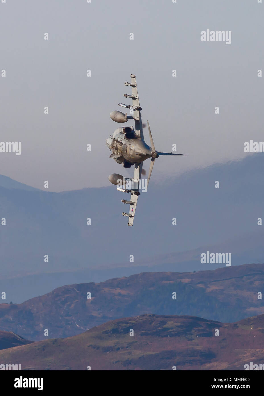 RAF Harrier low level Stock Photo