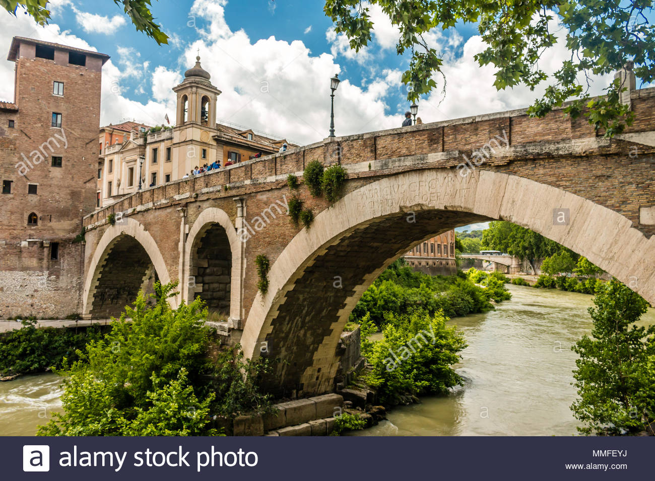 Via Ponte Quattro Capi Roma Ponte Dei Quattro Capi Stock Photos & Ponte Dei Quattro Capi Stock