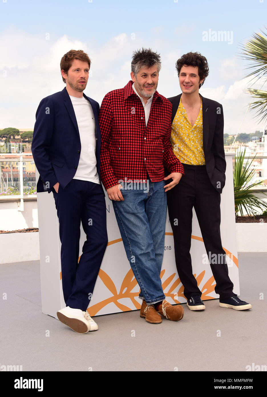 Cannes, France. 11th may 2018. Pierre  Deladonchamps, Christophe Honore,Vincent Lacoste l  attending Photocall forPLAIRE ,AIMER ET COURIR VITE   at Cannes Film Feadistival 11th May 2018 Credit: Peter Phillips/Alamy Live News Stock Photo