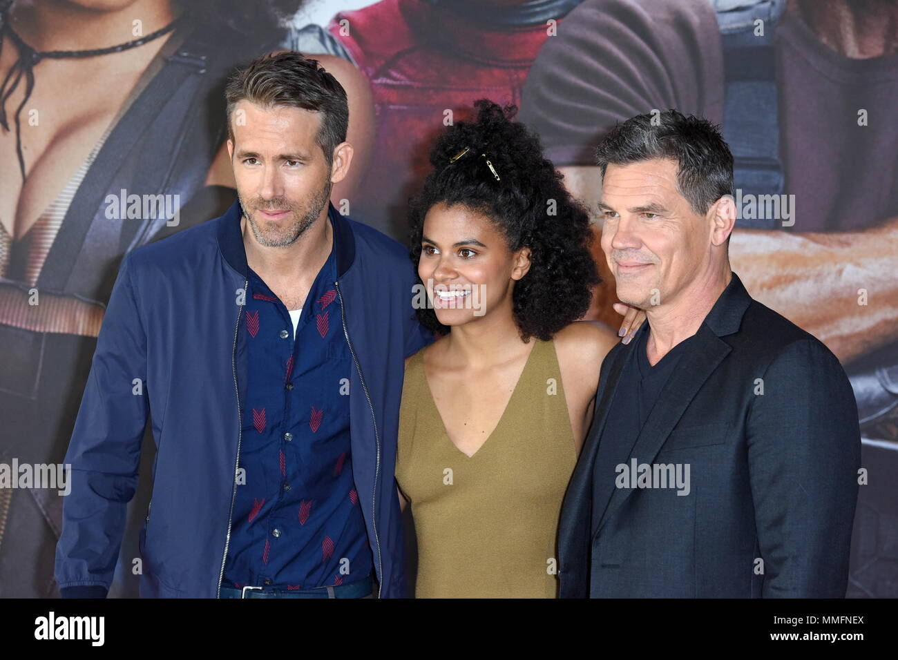 Deutschland 11th May 2018 Ryan Reynolds Zazie Beetz Josh Brolinphotocall Deadpool 2 At 