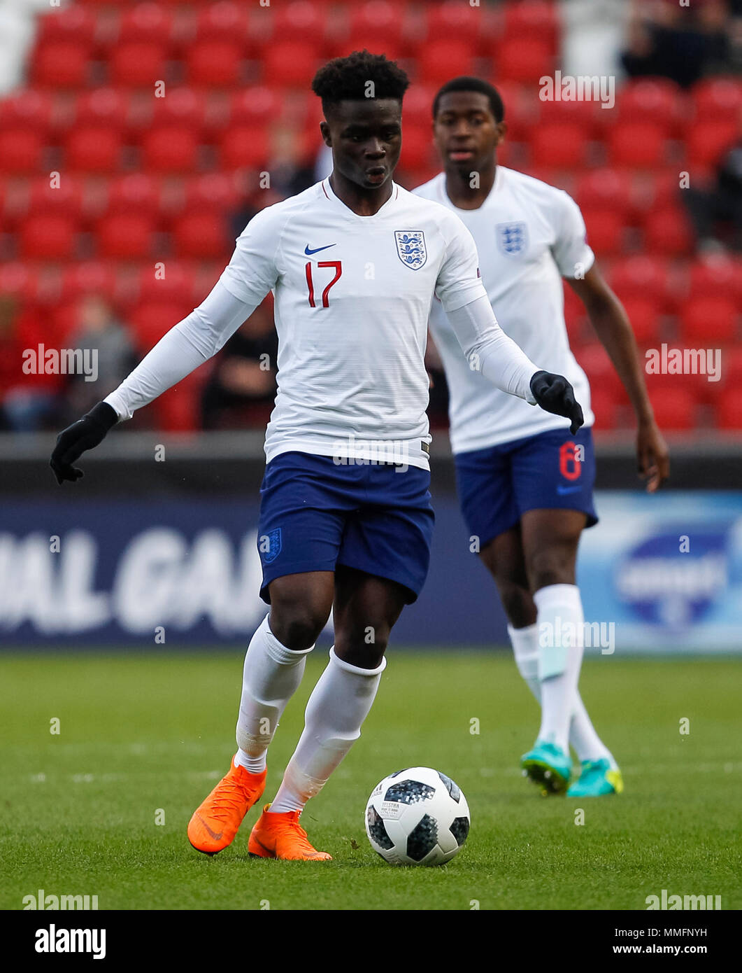 Bukayo Saka of England during the 2018 UEFA European Under ...