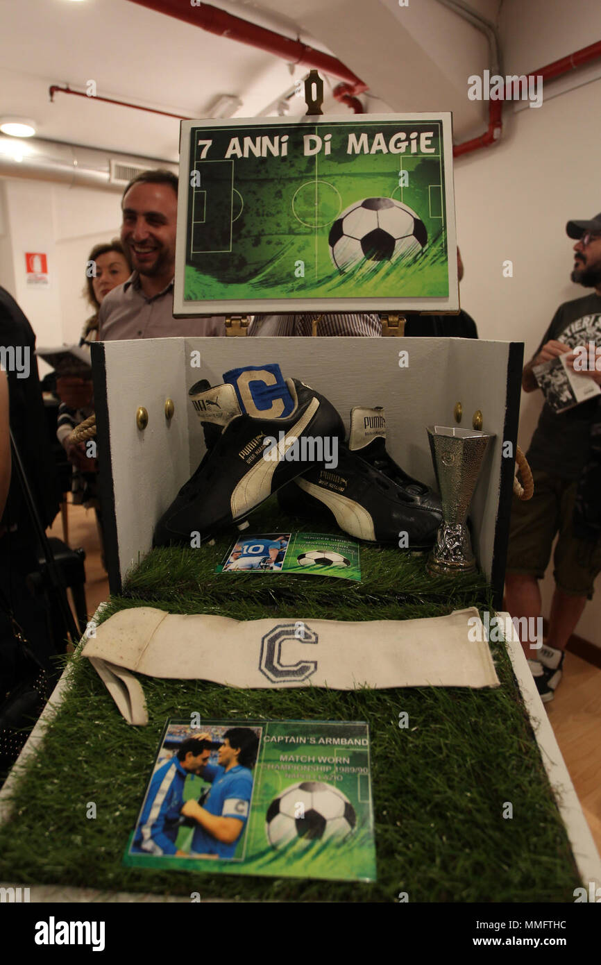 May 11 2018 in the picture real Maradona shoes.This morning in