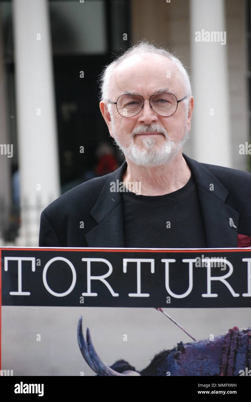 Dowton abbey actor Peter egan , supports the ant bullfighting , Stock Photo