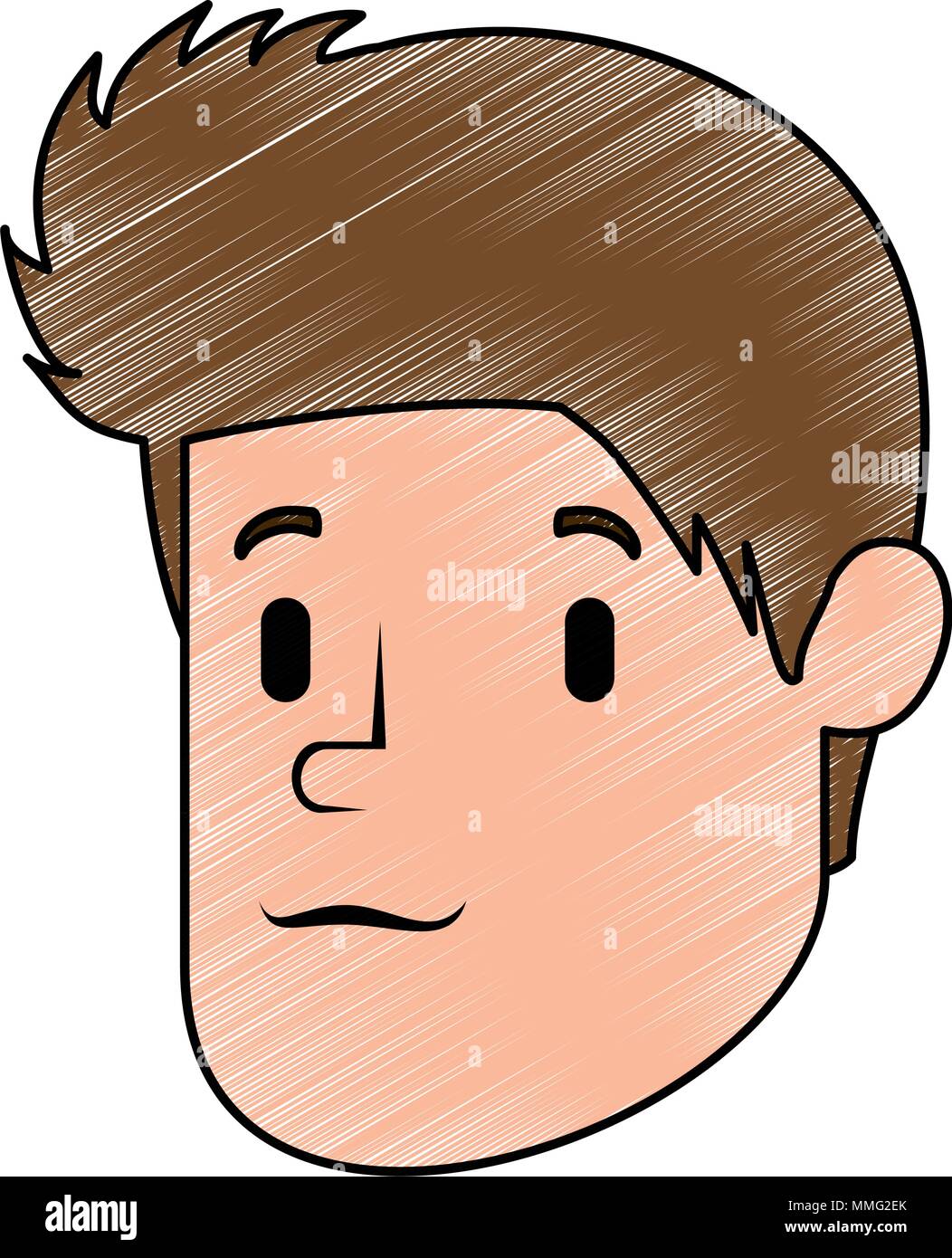 businessman sad head avatar character vector illustration design Stock ...