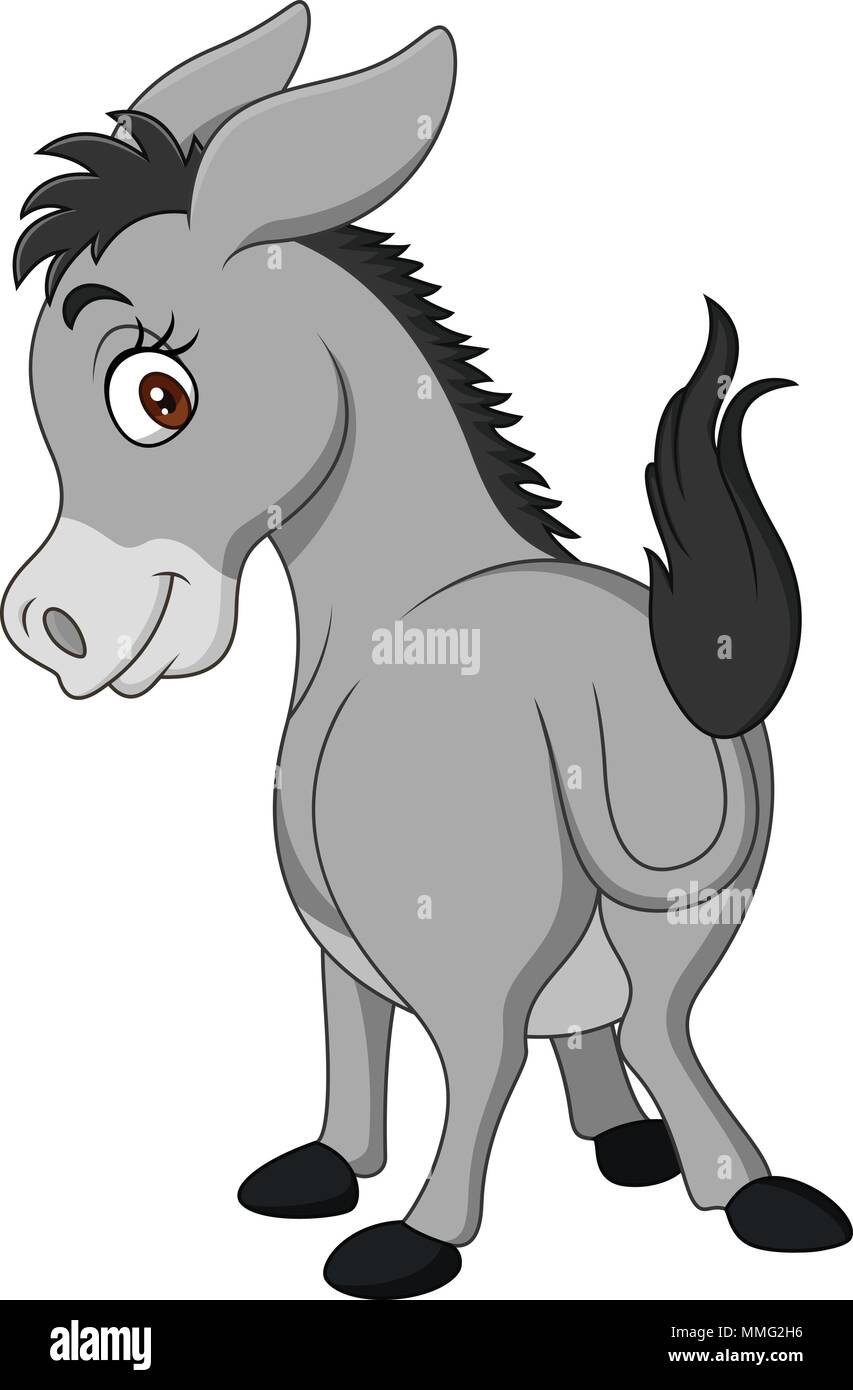 Cartoon happy donkey showing ass Stock Vector Image & Art - Alamy