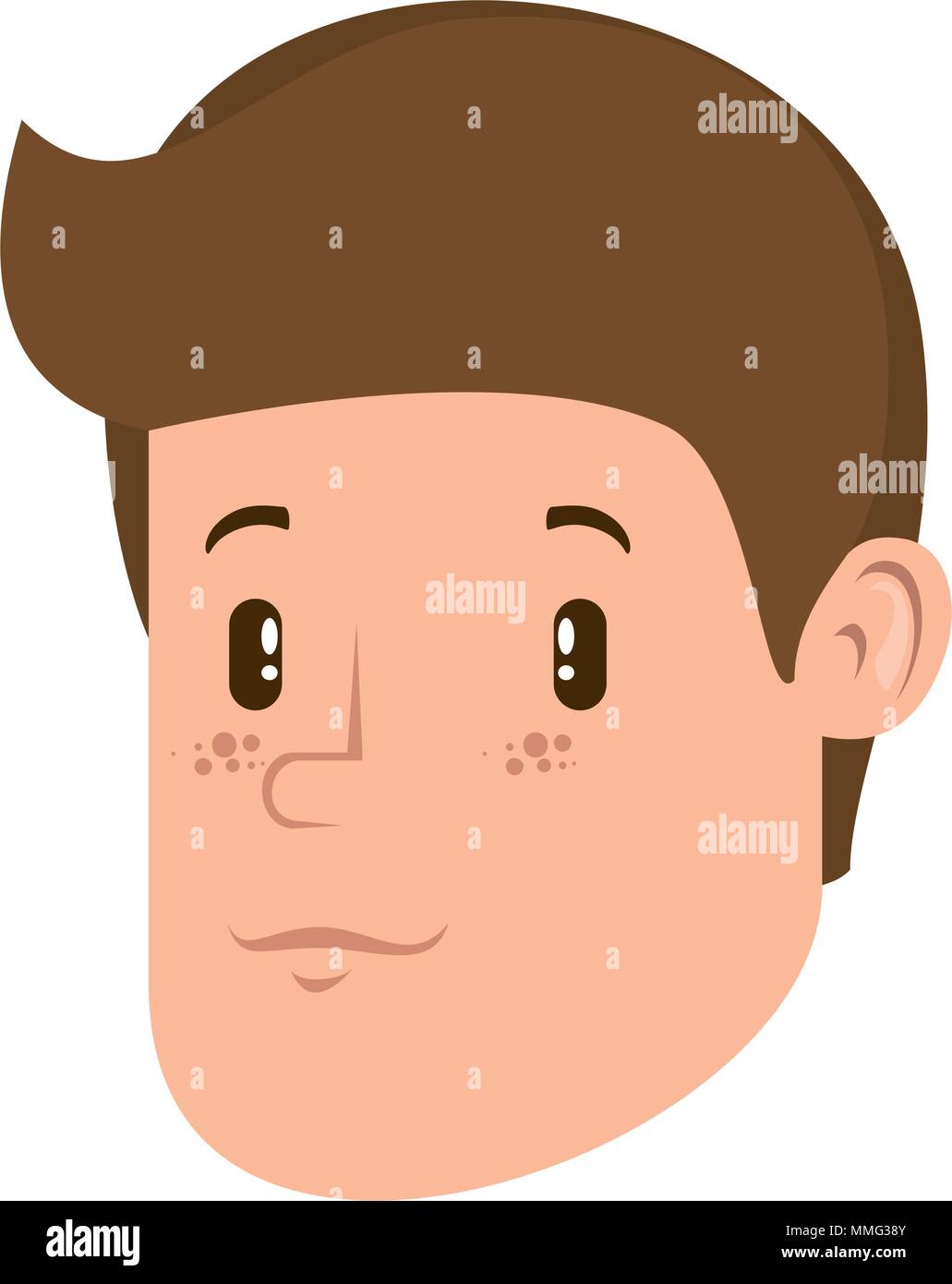 businessman sad head avatar character vector illustration design Stock ...