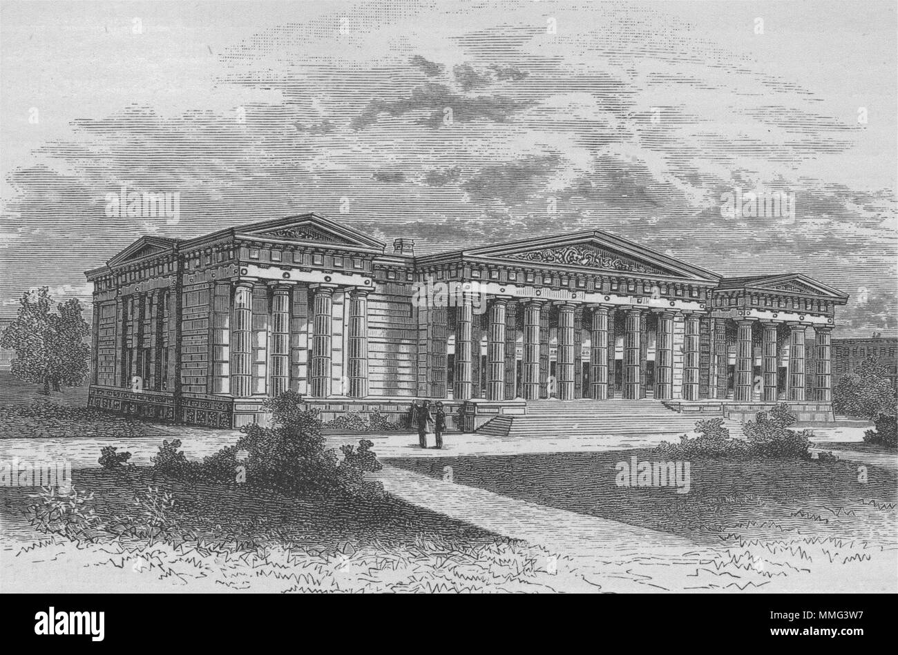 PHILADELPHIA. The Ridgway Library 1882 old antique vintage print picture Stock Photo