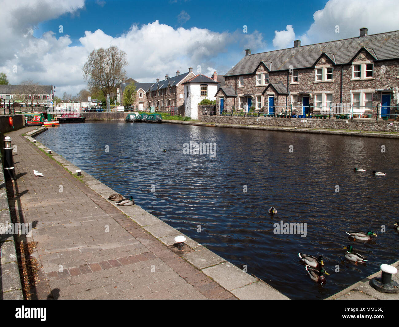Views along part of the Brecon and Monmouth Canal in Wales,UK Stock Photo