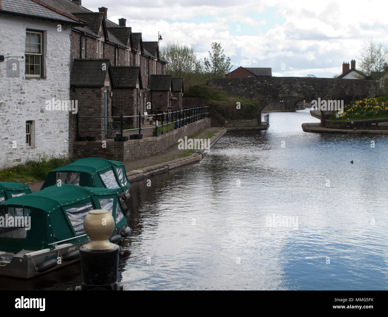 Views along part of the Brecon and Monmouth Canal in Wales,UK Stock Photo