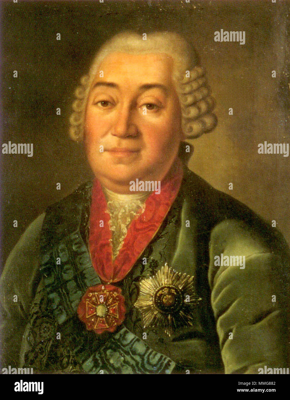 Prince Yakov Petrovich Shakhovskoy (1705 – 1777) Russian statesman. Stock Photo